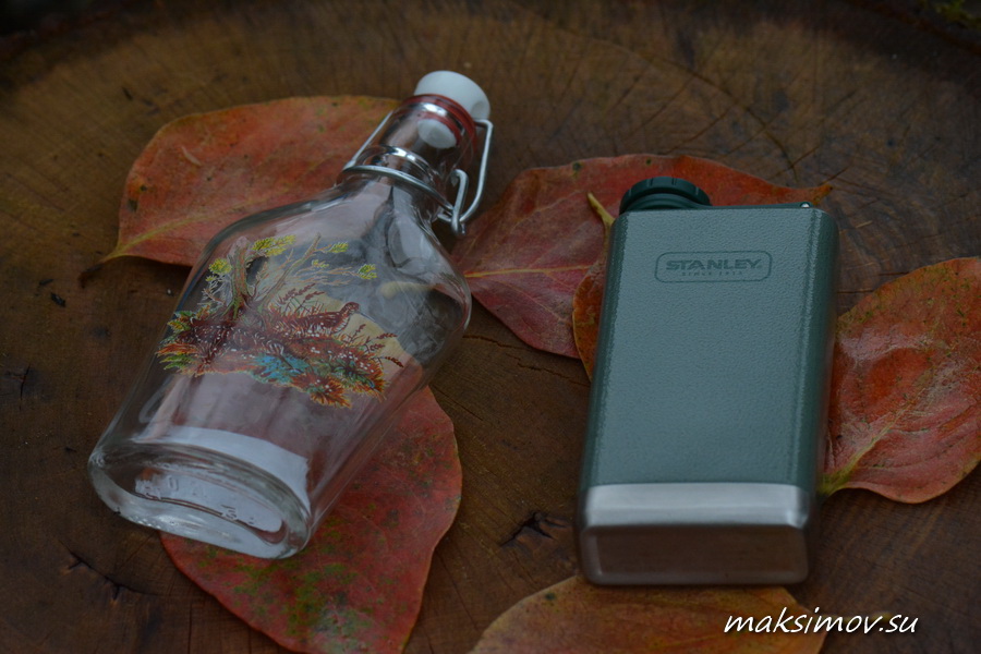 Фляжка Stainless Steel Flask 8oz Hammertone Green